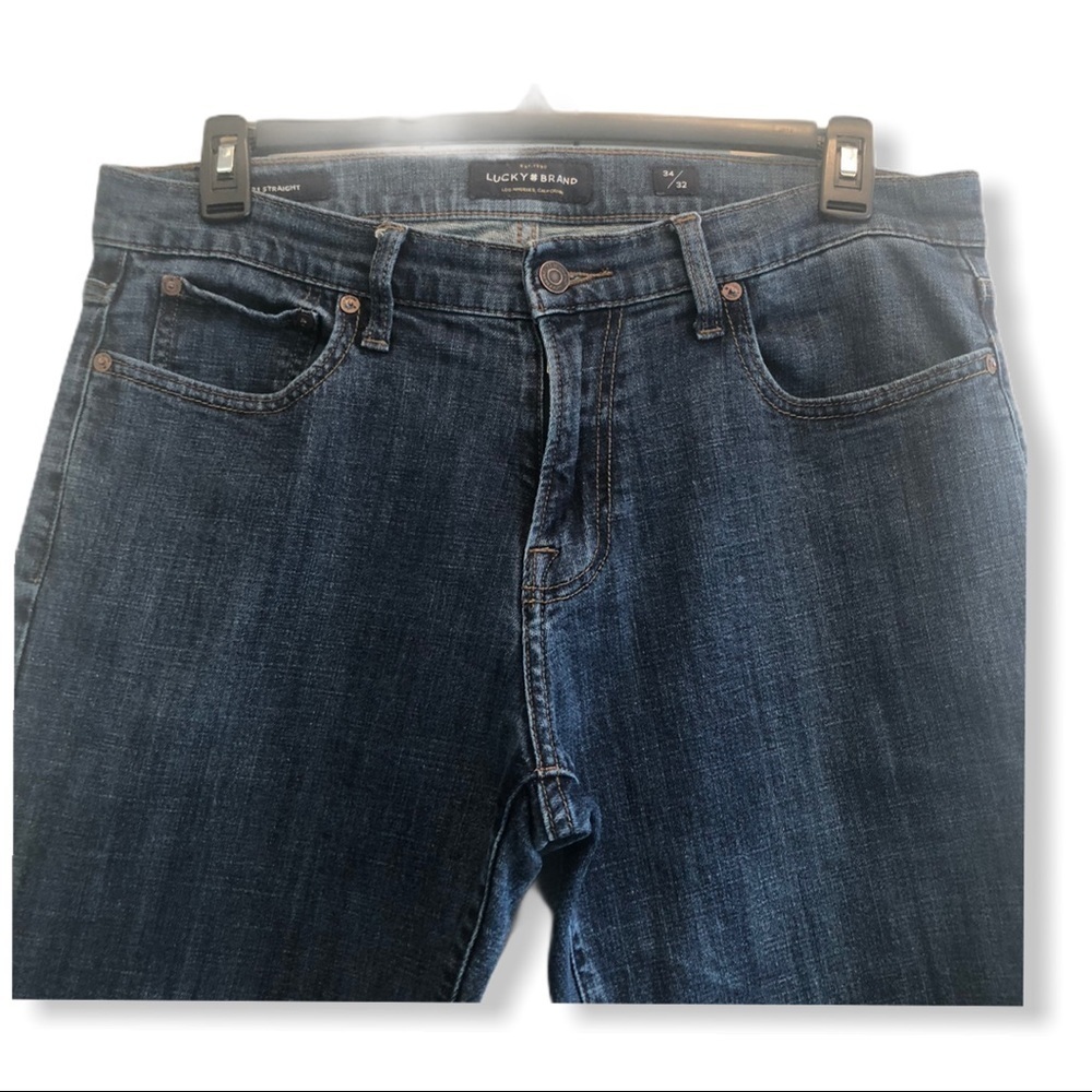 LUCKY BRAND 221 Straight Leg Blue Jeans SZ 34 x 32 - Picture 4 of 4